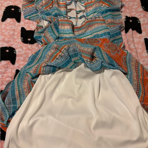 Girls’ Colorful Striped Ruffle Dress - Picture 7 of 8